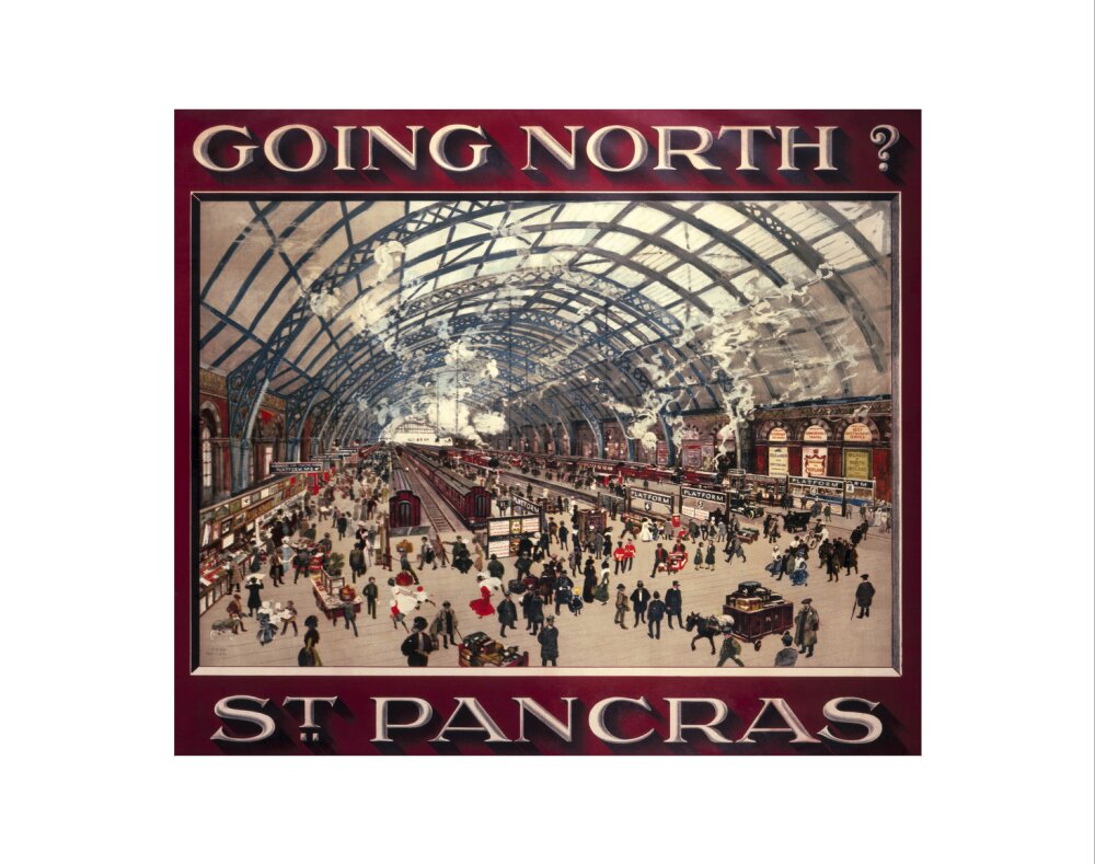 'Going North? St Pancras', MR poster, 1910. art print extra small none Art Print - Science Museum Shop