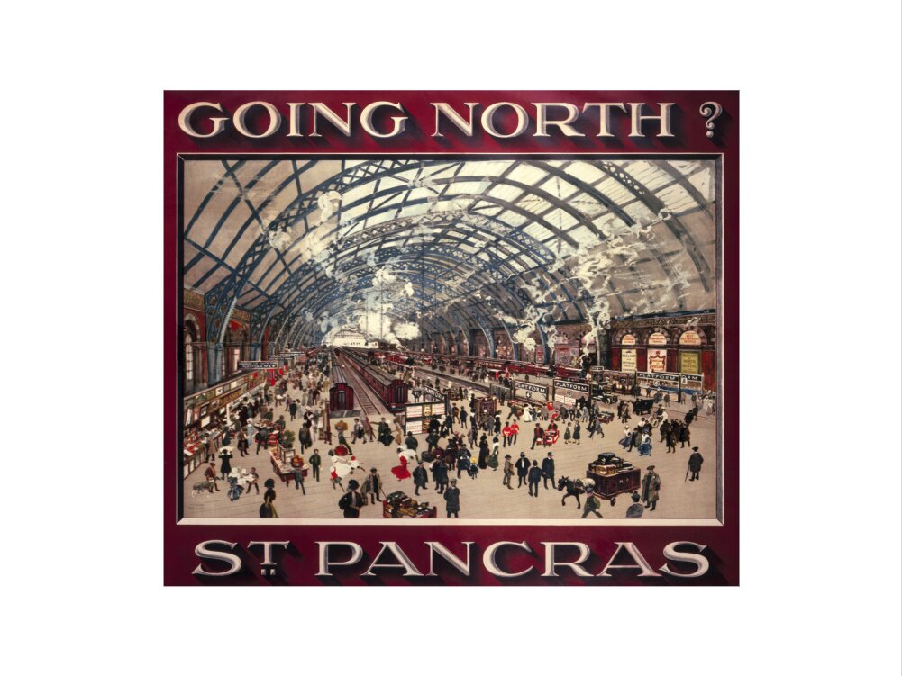 'Going North? St Pancras', MR poster, 1910. art print medium none Art Print - Science Museum Shop