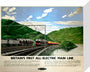 'Britain's First All-Electric Main Line', BR poster, 1955. stretched canvas small none Art Print - Science Museum Shop