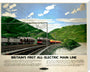 'Britain's First All-Electric Main Line', BR poster, 1955. stretched canvas extra large none Art Print - Science Museum Shop