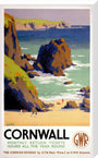 'Cornwall', GWR poster, 1938. stretched canvas extra large none Art Print - Science Museum Shop