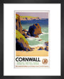 'Cornwall', GWR poster, 1938. art print extra small black Art Print - Science Museum Shop