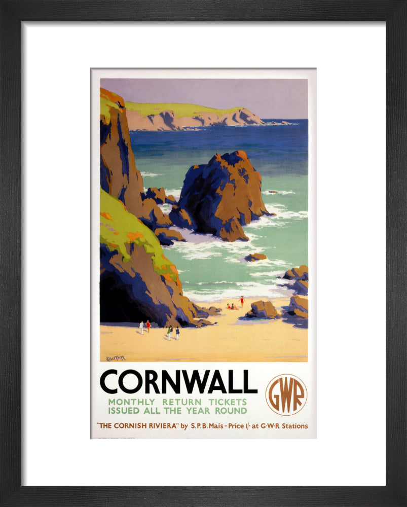 'Cornwall', GWR poster, 1938. art print extra small black Art Print - Science Museum Shop