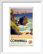 'Cornwall', GWR poster, 1938. art print extra small white Art Print - Science Museum Shop