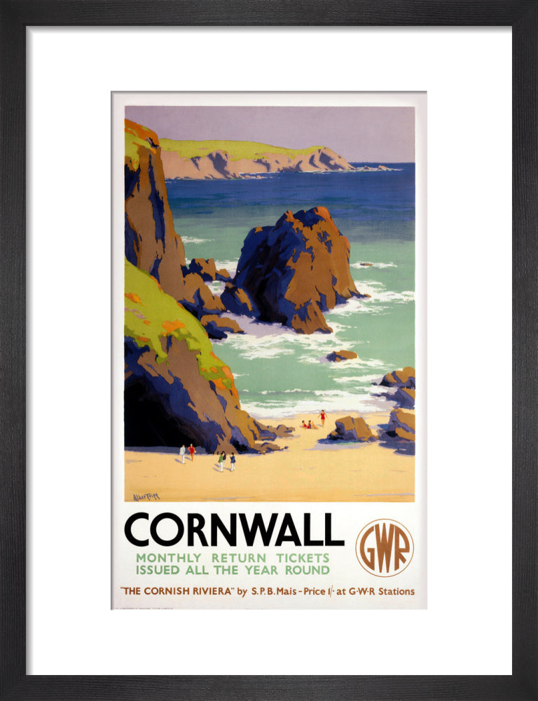 'Cornwall', GWR poster, 1938. art print small black Art Print - Science Museum Shop
