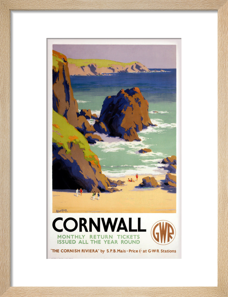 'Cornwall', GWR poster, 1938. art print small natural Art Print - Science Museum Shop