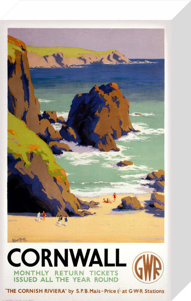 'Cornwall', GWR poster, 1938. stretched canvas small none Art Print - Science Museum Shop