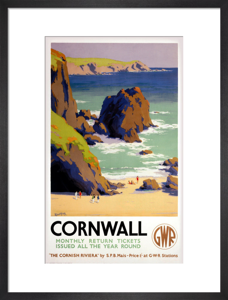 'Cornwall', GWR poster, 1938. art print medium black Art Print - Science Museum Shop