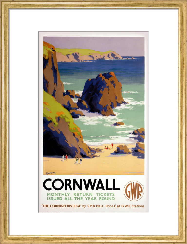 'Cornwall', GWR poster, 1938. art print medium gold Art Print - Science Museum Shop