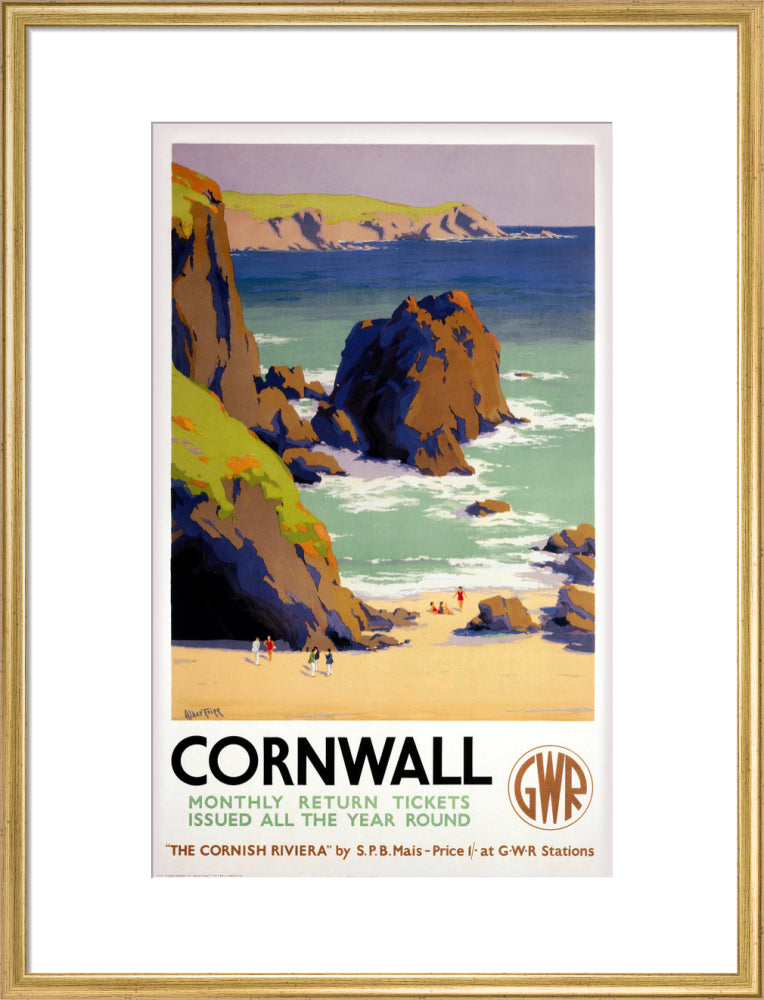 'Cornwall', GWR poster, 1938. art print large gold Art Print - Science Museum Shop