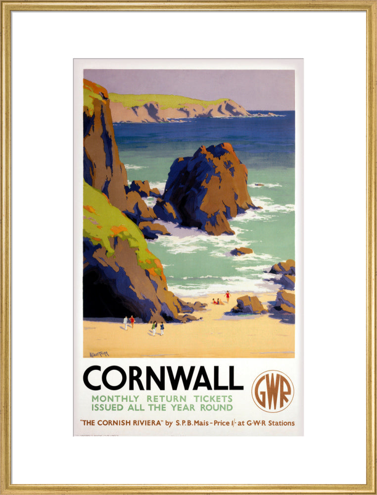 'Cornwall', GWR poster, 1938. art print extra large gold Art Print - Science Museum Shop