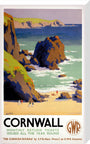 'Cornwall', GWR poster, 1938. stretched canvas large none Art Print - Science Museum Shop