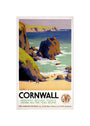 'Cornwall', GWR poster, 1938. unstretched canvas small none Art Print - Science Museum Shop