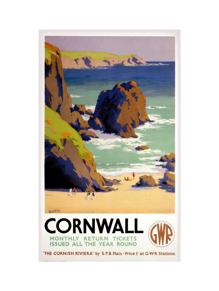 'Cornwall', GWR poster, 1938. art print medium none Art Print - Science Museum Shop