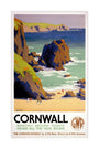 'Cornwall', GWR poster, 1938. unstretched canvas large none Art Print - Science Museum Shop