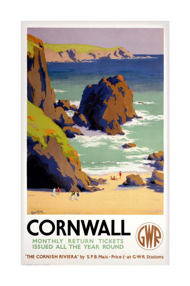'Cornwall', GWR poster, 1938. unstretched canvas large none Art Print - Science Museum Shop