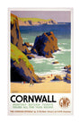 'Cornwall', GWR poster, 1938. unstretched canvas extra large none Art Print - Science Museum Shop