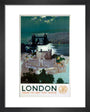 'London', GWR poster, 1938. art print extra small black Art Print - Science Museum Shop