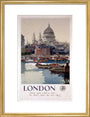 'London', GWR poster, 1923-1947. art print medium gold Art Print - Science Museum Shop