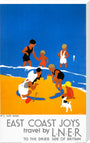 'East Coast Joys - No 3', LNER poster, 1932. stretched canvas extra large none Art Print - Science Museum Shop