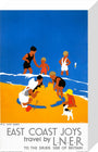 'East Coast Joys - No 3', LNER poster, 1932. stretched canvas small none Art Print - Science Museum Shop