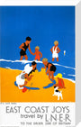 'East Coast Joys - No 3', LNER poster, 1932. stretched canvas medium none Art Print - Science Museum Shop