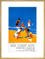 'East Coast Joys - No 3', LNER poster, 1932. art print extra large gold Art Print - Science Museum Shop