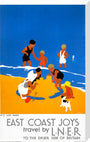 'East Coast Joys - No 3', LNER poster, 1932. stretched canvas large none Art Print - Science Museum Shop