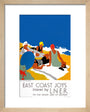 'East Coast Joys No 2 - Sun-bathing', LNER poster, 1931. art print extra small natural Art Print - Science Museum Shop
