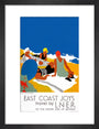 'East Coast Joys No 2 - Sun-bathing', LNER poster, 1931. art print small black Art Print - Science Museum Shop