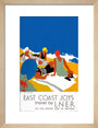 'East Coast Joys No 2 - Sun-bathing', LNER poster, 1931. art print small natural Art Print - Science Museum Shop