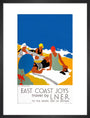 'East Coast Joys No 2 - Sun-bathing', LNER poster, 1931. art print medium black Art Print - Science Museum Shop