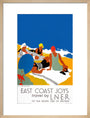 'East Coast Joys No 2 - Sun-bathing', LNER poster, 1931. art print medium natural Art Print - Science Museum Shop