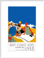 'East Coast Joys No 2 - Sun-bathing', LNER poster, 1931. art print extra large white Art Print - Science Museum Shop