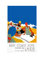 'East Coast Joys No 2 - Sun-bathing', LNER poster, 1931. art print small none Art Print - Science Museum Shop