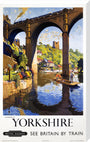 'Knaresborough, Yorkshire', BR poster, 1954. stretched canvas extra large none Art Print - Science Museum Shop