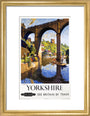 'Knaresborough, Yorkshire', BR poster, 1954. art print small gold Art Print - Science Museum Shop