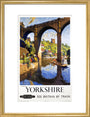 'Knaresborough, Yorkshire', BR poster, 1954. art print medium gold Art Print - Science Museum Shop