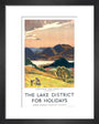 The Lake District for Holidays - Derwentwater art print extra small black Art Print - Science Museum Shop