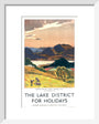 The Lake District for Holidays - Derwentwater art print extra small white Art Print - Science Museum Shop
