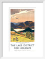 The Lake District for Holidays - Derwentwater art print small white Art Print - Science Museum Shop
