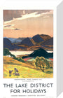 The Lake District for Holidays - Derwentwater stretched canvas small none Art Print - Science Museum Shop