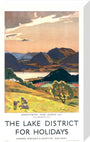 The Lake District for Holidays - Derwentwater stretched canvas medium none Art Print - Science Museum Shop