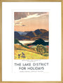 The Lake District for Holidays - Derwentwater art print extra large gold Art Print - Science Museum Shop