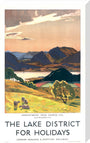The Lake District for Holidays - Derwentwater stretched canvas large none Art Print - Science Museum Shop