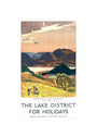 The Lake District for Holidays - Derwentwater unstretched canvas small none Art Print - Science Museum Shop
