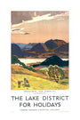 The Lake District for Holidays - Derwentwater unstretched canvas extra large none Art Print - Science Museum Shop