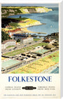BR(SR) poster. Folkestone by Ronald Lampitt stretched canvas extra large none Art Print - Science Museum Shop