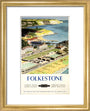 BR(SR) poster. Folkestone by Ronald Lampitt art print extra small gold Art Print - Science Museum Shop