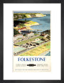BR(SR) poster. Folkestone by Ronald Lampitt art print small black Art Print - Science Museum Shop